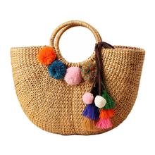 Straw Bags for Women 2019 Fashion Summer Rattan Bag Handmade Woven Beach Bag Bohemia Bali Handbag bolsos mimbre 2024 - buy cheap