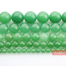 Free Shipping Natural Stone Aventurine Jadee Round Beads ,4 6 8 10 12mm Pick Size For Diy Bracelet Necklace  AJB20 2024 - buy cheap