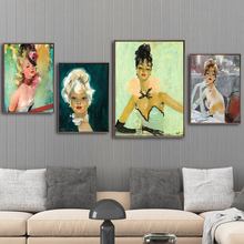 Impresión en lienzo para decoración del hogar, imágenes artísticas de pared, póster, impresiones en lienzo, pinturas de Jean-Sherlock Domergue francés, mujer de París 2024 - compra barato