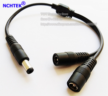 DC Power 1 Male To 2 Female Splitter Adapter Cable 5.5 2.5mm Strip Light 5.5/2.5/Free shipping/2pcs, for Female 2024 - buy cheap