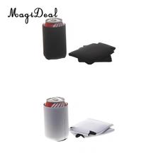 MagiDeal-soporte para botella de cerveza rechoncho, funda para enfriar latas, recuerdos de boda, Girfts, gallinas, decoración de fiesta, color negro/blanco, 10 unids/lote 2024 - compra barato