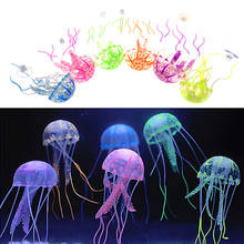 5,5 "искусственный светящийся эффект, флуоресцентные медузы, аквариумный аквариум, подводное украшение, аксессуары для украшения 2024 - купить недорого