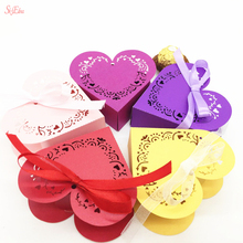 10Pcs/lot Candy Box Love Heart Shape Wedding Decor Gift Boxes Baby Shower  Birthday Party Party Favor Box For Kids Favor 5ZSH152 2024 - buy cheap