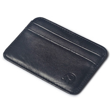 Мягкий кожаный кошелек из овчины для кредитных карт, чехол для карт и визиток, защитный кожаный чехол 2024 - купить недорого