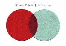 Double circle 2.5"wide embroidery  for overlay/round/small patch 2024 - buy cheap