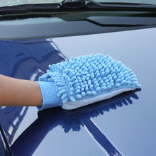 Перчатка для мытья автомобиля из микрофибры, ультратонкая перчатка из синели для мытья, Мягкая сетчатая подкладка, перчатка для мытья окон без царапин 2024 - купить недорого
