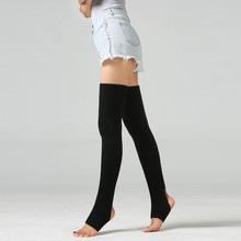 Meias altura do joelho solid, meia calça de malha coxa aquecedora para mulheres meias com elasticidade para inverno #20 2024 - compre barato