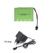 Batería AA NI-MH M de 6v y 2800mah con cargador, batería de juguete eléctrico de alta capacidad para control remoto, coche, barco, robot, enchufe de SM-2P 2024 - compra barato