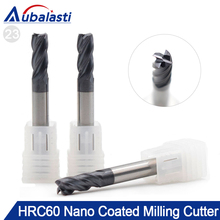 Aubalasti HRC60 4 Flutes Solid Carbide End Mill Milling Cutter CNC Router Bits Tools CNC Milling Cutter Bits for Metal Cutting 2024 - buy cheap