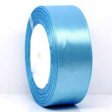25 ярдов 1 рулон 1-1/2 "Широкая Синяя атласная лента для упаковки ремесло Свадебная лента для украшения банта 38 мм 2024 - купить недорого