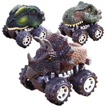 1PCS New Design Car Dinosaur Pattern Toy Model Pullback Mini Toy Car Christmas Gift For kids Simulated Cartoon Design 2024 - buy cheap