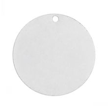 DoreenBeads Retail Copper Blank Stamping Tags Pendants Round For Necklaces Earrings Bracelets Silver color 25mm(1") Dia,20PCs 2024 - buy cheap