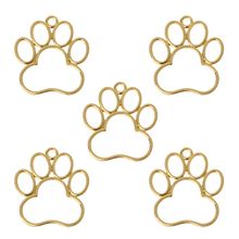 5Pcs Pet Dog Footprint Blank Frame Pendant Open Bezel Setting UV Resin Jewelry 2024 - buy cheap