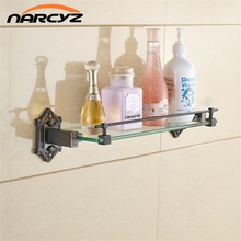 European - style retro cosmetics shelf racks shelves Chinese antique copper bathroom storage glass table 9138K 2024 - buy cheap