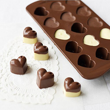 15 Holes Chocolate Mold Silicone Baking Mat Heart Shape Cake Mold Fondant Ice Tray Cake Decorating Tools Kitchen Bakery Tools 2024 - buy cheap