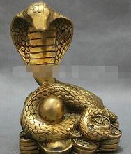 YM-Bola del zodiaco de China, sobre la riqueza figura de serpiente, estatua YuanBao, animales, 304 bronce 2024 - compra barato