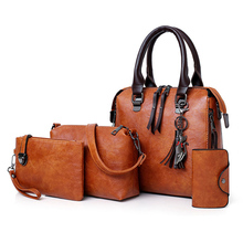 FGGS-nuevo conjunto de 4 unids/set de bolsas compuestas para mujer, bolsos de mujer de piel sintética, bolsas de mensajero de hombro, bolso de mano 2024 - compra barato