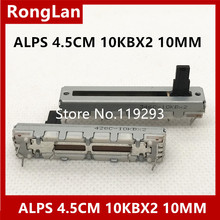 [BELLA]ALPS 4.5 cm 45MM sliding potentiometer double B10KX2 10KBX2 B10K 10MM axis.--10PCS/LOT 2024 - buy cheap