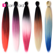 Sambraid New Jumbo Braids Ombre Crochet Braids Hair Pre-Stretched Easy Braid synthetic Hair Extensions 24inch For Women 2024 - buy cheap