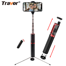 Travor-palo de Selfie inalámbrico 3 en 1, Mini trípode con Bluetooth, monopié, para iPhone, Oneplus, Huawei, palo de Selfie 2024 - compra barato
