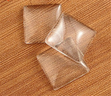 5pcs/lot 25mm Square Flat Back Tranparent Clear Glass Cabochon Crystal Domed Magnifying for Diy Charm Pendant Jewelry Making 2024 - buy cheap