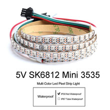 1 м/2 м SK6812 WS2812B 60/144 пикселей 4 мм/7 мм PCB Адресуемая SMD3535 мини RGB гибкая светодиодная лента DC5V 2024 - купить недорого