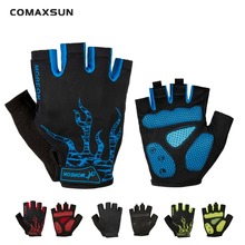 Guantes de ciclismo transpirables para hombre, manoplas de medio dedo para bicicleta de montaña, a prueba de golpes, ropa deportiva para ciclismo 2024 - compra barato