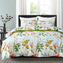 Modern 2/3 Pcs Bedding Set Twin Queen King Size Plant Leaves Reactive Printing Duvet Cover Pillowcase Sets Bedroom Decoration 2024 - buy cheap