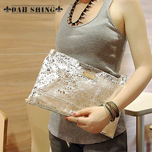 Fashion Silver Golden women's genuine leather handbag chain envelop clutch cross-body bag shoulder bag 2024 - buy cheap
