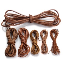 Sauvoo 5 Meters/lot 100% Round Genuine Leather Cord String Rope for DIY Necklace Bracelet DIY Jewelry Making Dia 1/1.5/2/3/4mm 2024 - buy cheap
