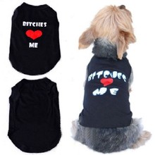 New Fashion Pet Dog Clothes T-Shirt Love English Letters Solid Color Shirt Vest Clothing Apparel Size XS S M L XL 2024 - buy cheap