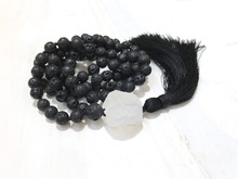 Ожерелье диаметром 8 мм, искусственное ожерелье, черное медитация, искусственное Молитвенное ожерелье с кисточками для йоги 2024 - купить недорого