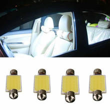 1 pc LED bulb new 12V 41mm 12 chips COB C5W LED car interior light festoon dome bulb lamp bright 2024 - buy cheap