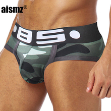 Aismz Brand Men Underwear Briefs Mens Mesh Underpants Cueca Masculina U Pouch Male Panties Mens briefs Gay Underwear Ropa Pants 2024 - buy cheap