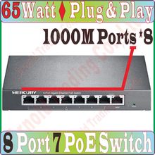 Max. PoE 65W 8 ports 7 PoE Gigabit 1000M Switch IEEE802.3af PoE suit for all kind of camera or AP, Network Switches Plug&Play 2024 - buy cheap