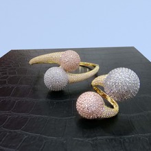 GODKI Extreme Luxury Bubble Ball Cluster Super Shiny  Cubic Zirconia Women Wedding Engagement Bracelet Bangle Ring Jewelry Sets 2024 - buy cheap