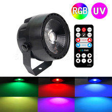 Luz estroboscópica ultravioleta para discoteca, proyector de fiesta, 12W, UV, RGB, 1 LED con sonido activo, DMX, color negro 2024 - compra barato