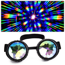 Rainbow Diffraction Goggles Raves EDM Festivals Shows Club Concert Rainbow Prism Fractal Kaleidoscope Steampunk Goggle 2024 - buy cheap
