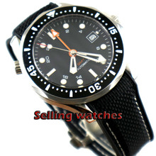 41mm bliger sterile black dial GMT Black ceramic bezel sapphire glass ceramic automatic mens watch 2024 - buy cheap