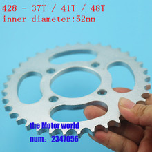 ATV Rear Chain Sprocket  Electric scooter 428 -37T/41T/48T Tooth 52mm For  Quad Pit Dirt Bike 52mm off-road vehicle 2024 - buy cheap