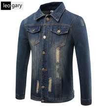 2017 New Spring Autumn Fashion Men's Denim Jacket High Quality Embroidery Brand Men Jeans Jacket Slim Fit Plus Size 4XL 2024 - buy cheap