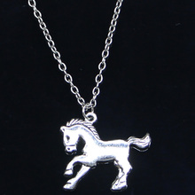 20pcs New Fashion Necklace 23x25mm horse steed Pendants Short Long Women Men Colar Gift Jewelry Choker 2024 - buy cheap