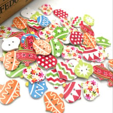 50 pcs Wooden Merry Christmas Heart Buttons Doll Sewing Craft WB181 2024 - buy cheap