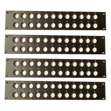 Panel de parche XLR para montaje de conectores tipo D, 4 unidades/lote, alta calidad, 24 puertos/Way/Hole, 2U, 19 pulgadas, venta al por mayor 2024 - compra barato