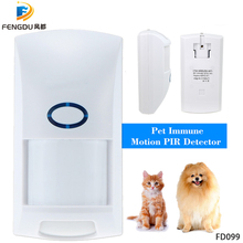 Detector de movimiento inalámbrico para mascotas, Sensor PIR de 433MHz para sistema de alarma, compatible con animales, envío gratis, nuevo 2024 - compra barato