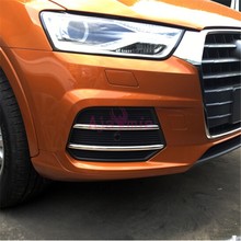 Cubierta de luz antiniebla delantera, embellecedor de MARCO DE 2015 2016 2017, Panel de superposición cromado, estilo de coche para Audi Q3, accesorios 2024 - compra barato