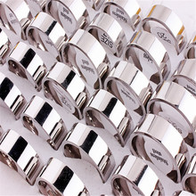 Wholesale Lots 10Pcs 8MM Smooth 316L Stainless Steel Men Women Ring Band Wedding Engagement Gift Fashion Jewelry 17-21MM 2024 - buy cheap