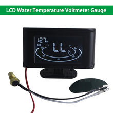 12V 24V Voltmeter Car 2 in 1 Volt Gauge Meter Panel Water Temperature Gauge 2024 - buy cheap