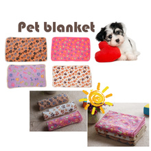 Large Cute Dog Bed Mat Soft Fleece Paw Foot Print Warm Pet Blanket Sleeping Bed Cover Mat for Small Medium Dogs Cats Winter 2024 - buy cheap