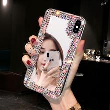 Vidro temperado Casos Para Xiao mi mi Vermelho Nota mi rror 7 pro 4A 5A Nota 4 4x5 mi 8 lite 6X F1 5X 5 plus 6A 6Pro Rhinestone Caso Coque 2024 - compre barato